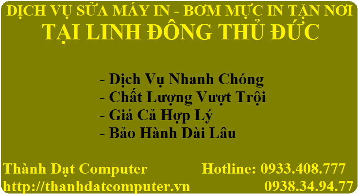 sửa máy in bơm mực in tận nơi tại linh đông thủ đức